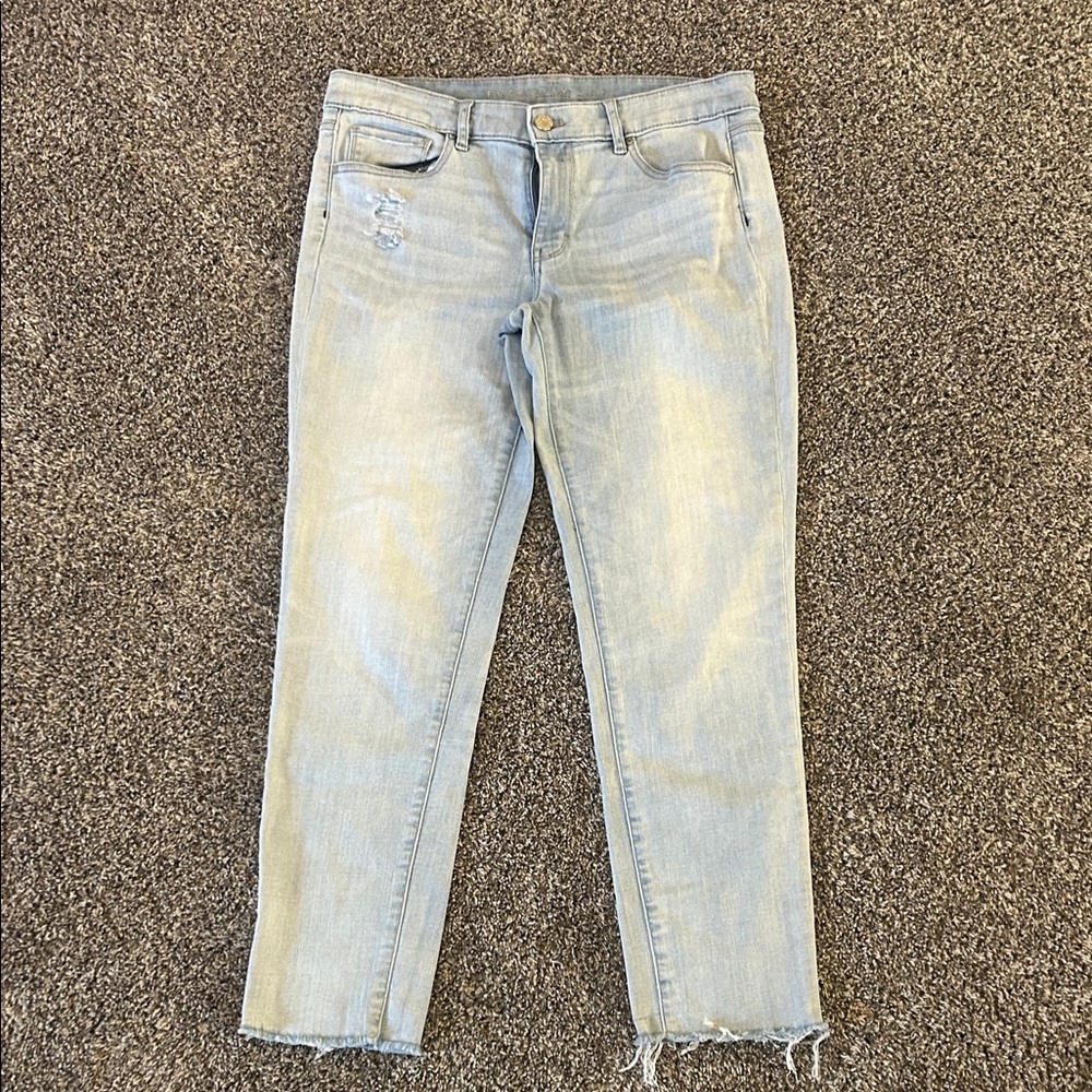 Light Blue Distressed Women Jeans